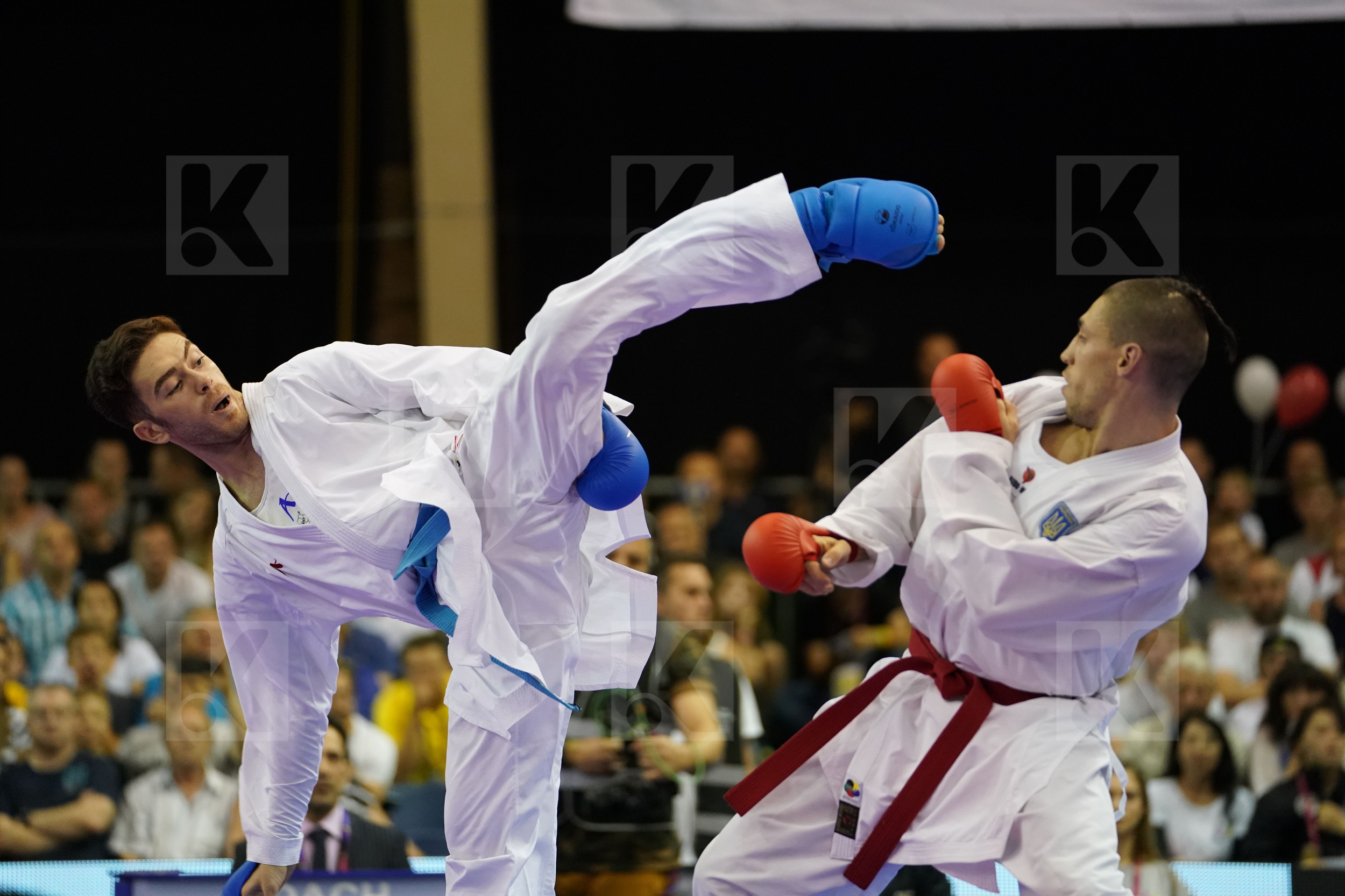Asiabari Aliasghar Gold match Horuna Stanislav Iran Islamic Republic of Male Kumite -75kg Ukraine